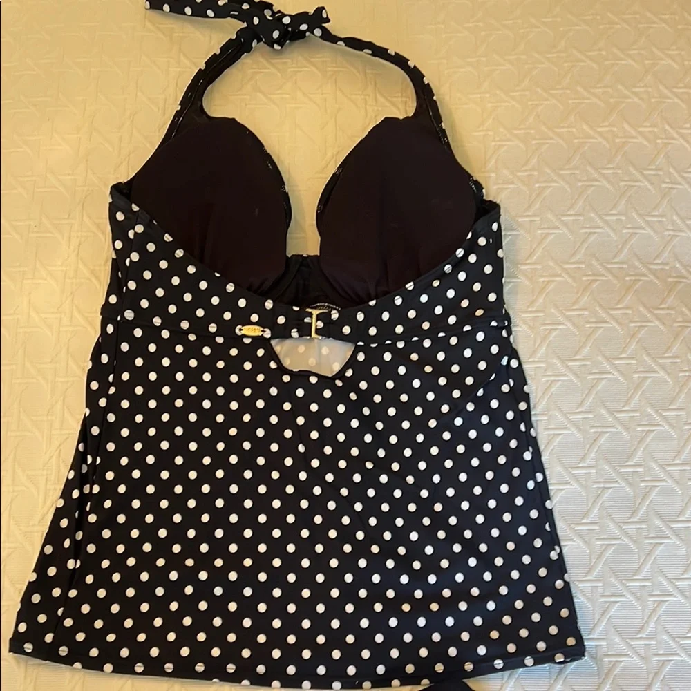 Stylish Black and White Polka Dot Swimsuit